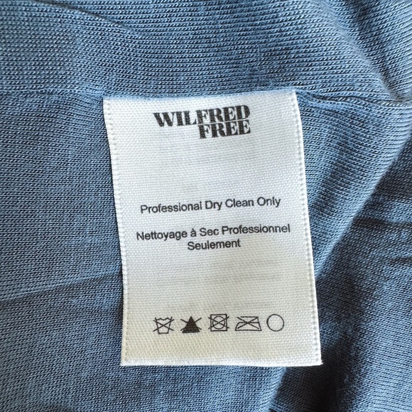 Aritzia Wilfred Free Teigan Mini T-Shirt Dress Stone Blue - Size Small - Picture 7 of 7